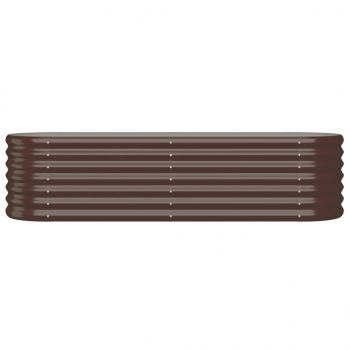 Hochbeet Pulverbeschichteter Stahl 152x40x36 cm Braun