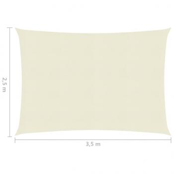 Sonnensegel 160 g/m² Creme 2,5x3,5 m HDPE