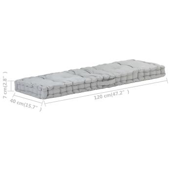 Palettenauflagen 2 Stk. Baumwolle Grau