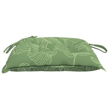 Stuhlkissen 2 Stk. Blattmuster 40x40x7 cm Stoff