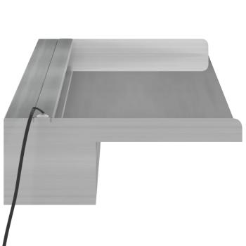 Wasserfall-Element mit RGB LEDs Edelstahl 108 cm