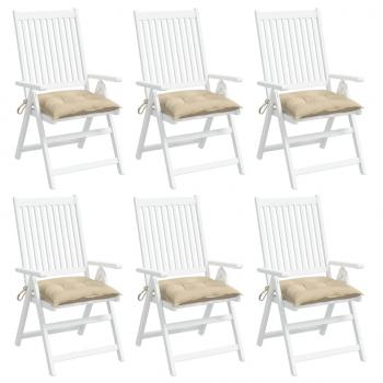 ARDEBO.de - Palettenkissen 6 Stk. Beige 50x50x7 cm Oxford-Gewebe