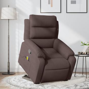 ARDEBO.de - Massagesessel mit Aufstehhilfe Dunkelbraun Stoff