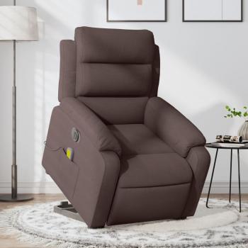 ARDEBO.de - Elektrischer Massagesessel mit Aufstehhilfe Dunkelbraun Stoff
