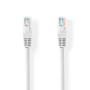 ARDEBO.de - CAT5e-Netzwerkkabel | U/UTP | RJ45 Stecker | RJ45 Stecker | 7.50 m | Rund | PVC | Weiss | Aufhänger