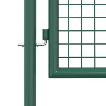 Zauntor Stahl 100x200 cm Grün