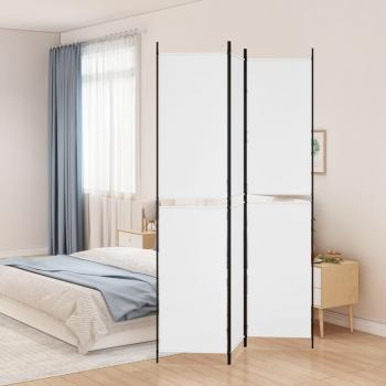ARDEBO.de - 3-tlg. Paravent Weiß 150x220 cm Stoff