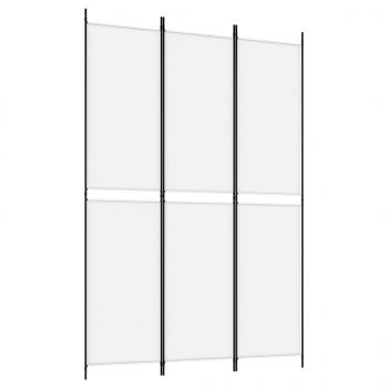 3-tlg. Paravent Weiß 150x220 cm Stoff