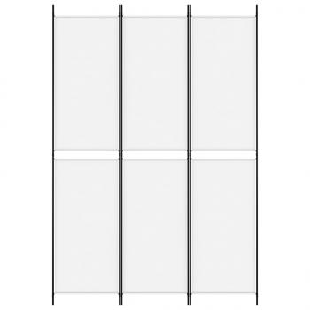 3-tlg. Paravent Weiß 150x220 cm Stoff
