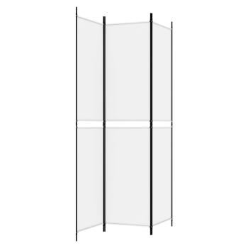 3-tlg. Paravent Weiß 150x220 cm Stoff