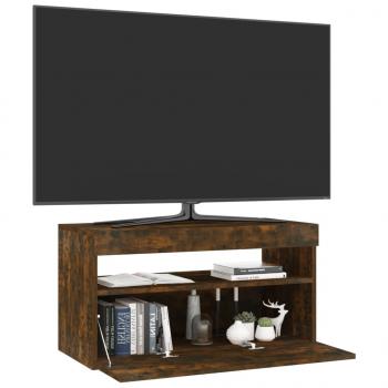 TV-Schrank mit LED-Leuchten Räuchereiche 75x35x40 cm 
