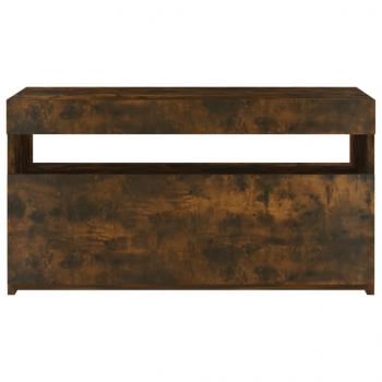 TV-Schrank mit LED-Leuchten Räuchereiche 75x35x40 cm 