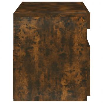 TV-Schrank mit LED-Leuchten Räuchereiche 75x35x40 cm 