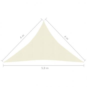 Sonnensegel 160 g/m² Creme 4x4x5,8 m HDPE