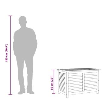 Gartenbox mit Lüftungsschlitzen 90x50x56 cm Massivholz Akazie