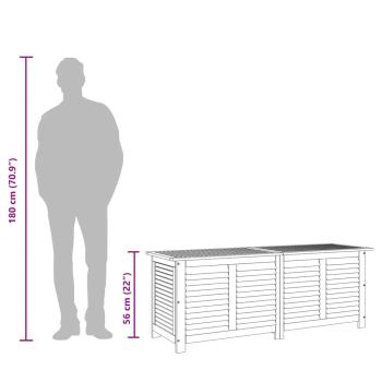 Gartenbox mit Lüftungsschlitzen 150x50x56 cm Massivholz Akazie
