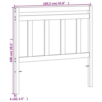 Kopfteil Wachsbraun 100 cm Massivholz Kiefer