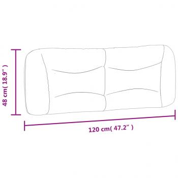 Kopfteil-Kissen Dunkelgrau 120 cm Stoff