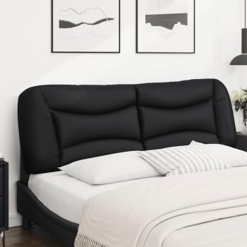Kopfteil-Kissen Schwarz 160 cm Kunstleder