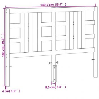 Kopfteil Wachsbraun 135 cm Massivholz Kiefer