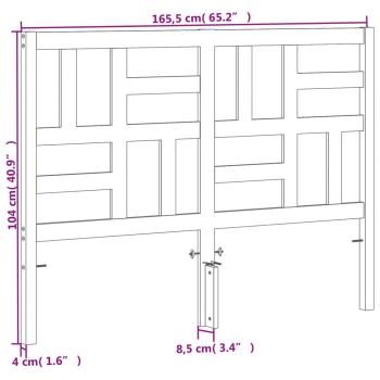 Kopfteil Wachsbraun 160 cm Massivholz Kiefer