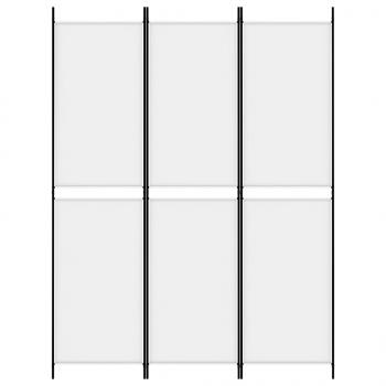 3-tlg. Paravent Weiß 150x200 cm Stoff