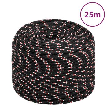 ARDEBO.de - Bootsseil Schwarz 8 mm 25 m Polypropylen