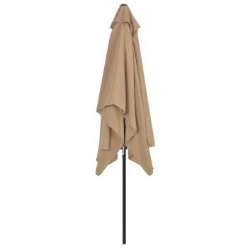 Sonnenschirm mit Metall-Mast 300 x 200 cm Taupe