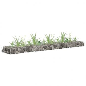 ARDEBO.de -  Gabionen-Hochbeet Verzinkter Stahl 180x30x10 cm