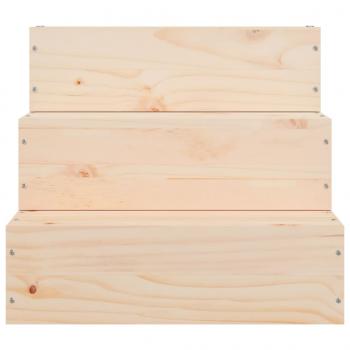 Haustiertreppe 40x37,5x35 cm Massivholz Kiefer