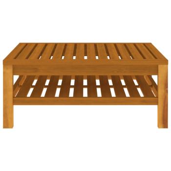 10-tlg. Garten-Lounge-Set mit Creme Kissen Massivholz Akazie