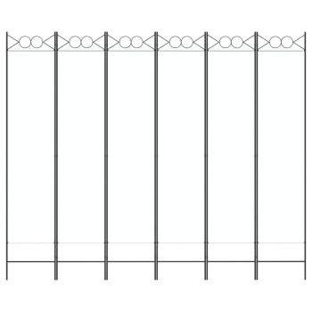 6-tlg. Paravent Weiß 240x200 cm Stoff
