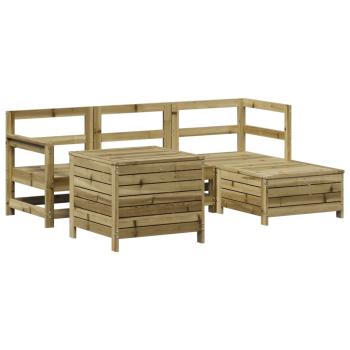 5-tlg. Garten-Sofagarnitur Kiefernholz Imprägniert