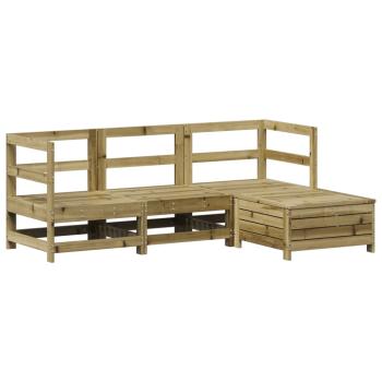 4-tlg. Garten-Sofagarnitur Kiefernholz Imprägniert