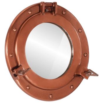 ARDEBO.de - Bullaugen-Spiegel Wandmontage Ø30 cm Aluminium und Glas