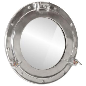ARDEBO.de - Bullaugen-Spiegel Wandmontage Ø38 cm Aluminium und Glas