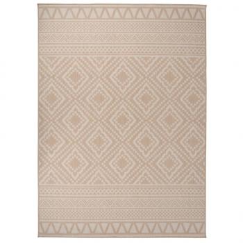 ARDEBO.de - Outdoor-Teppich Flachgewebe 200x280 cm Braun Gestreift