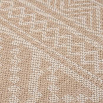Outdoor-Teppich Flachgewebe 200x280 cm Braun Gestreift