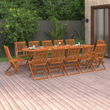 ARDEBO.de - 13-tlg. Garten-Essgruppe 280x90x75 cm Massivholz Akazie