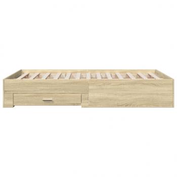 Bettgestell mit Schubladen Sonoma-Eiche 120x200cm Holzwerkstoff