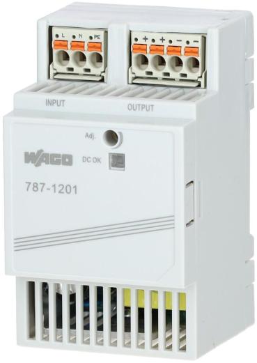 Wago 787-1201 Compact Primäre getaktete Stromversorgung, 1-phasig, 12VDC, 2,5A, Federzuganschluss, IP20
