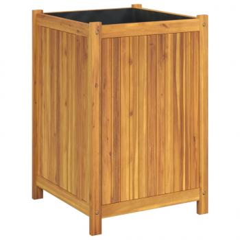 Pflanzkübel mit Einlage 50x50x75 cm Massivholz Akazie