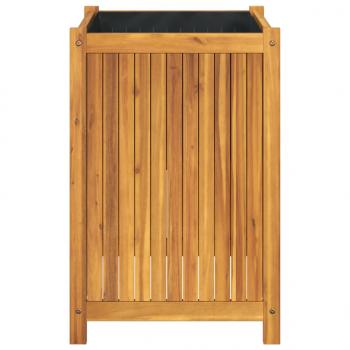 Pflanzkübel mit Einlage 50x50x75 cm Massivholz Akazie