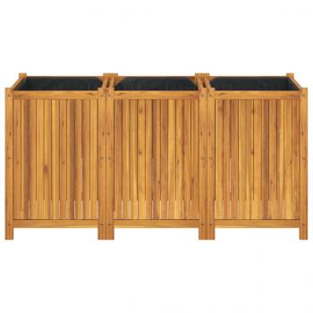 Pflanzkübel mit Einlage 150x50x75 cm Massivholz Akazie