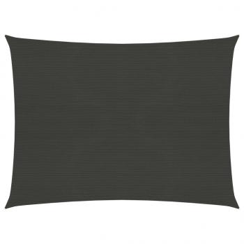 ARDEBO.de - Sonnensegel 160 g/m² Anthrazit 2x2,5 m HDPE 