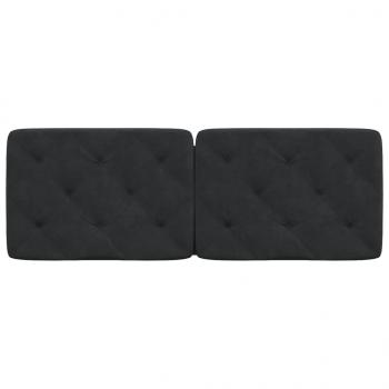 Kopfteil-Kissen Schwarz 120 cm Samt