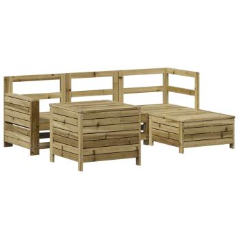 5-tlg. Garten-Sofagarnitur Kiefernholz Imprägniert
