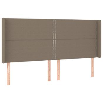 Boxspringbett mit Matratze & LED Taupe 180x200 cm Stoff