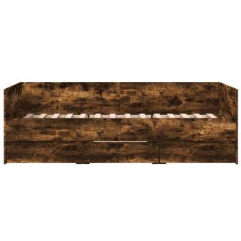Tagesbett mit Schubladen Räuchereiche 100x200 cm Holzwerkstoff