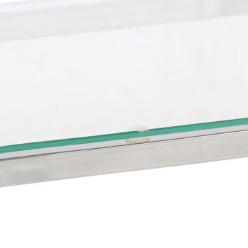 Konsolentisch Silbern Edelstahl und Hartglas